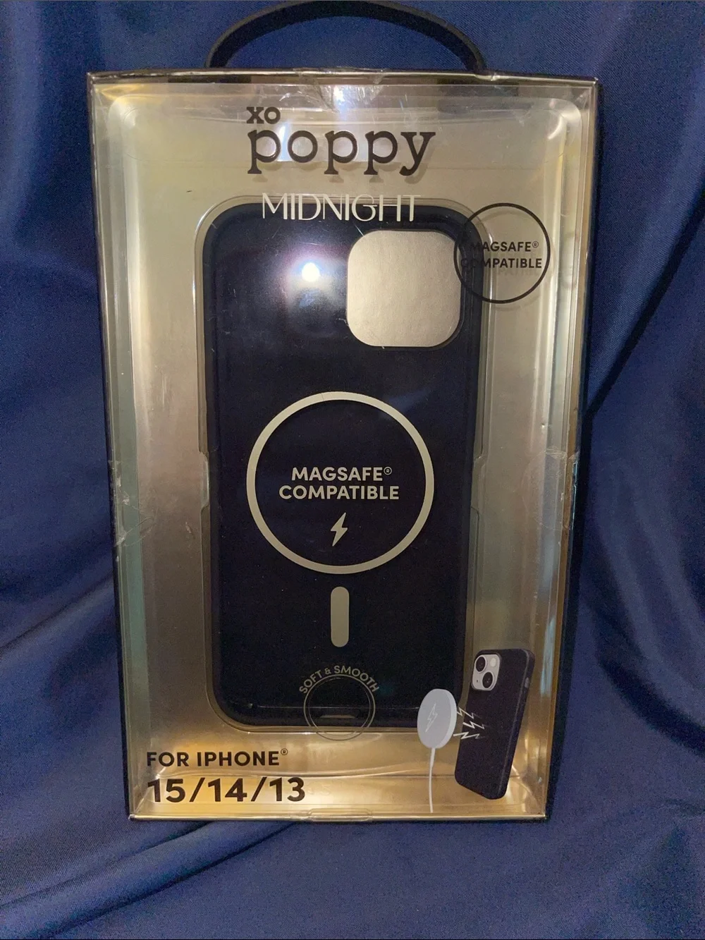 XO poppy Midnight MagSafe Compatible iPhone Case - Black